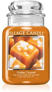 Village Candle Golden Caramel vonná svíčka (Glass Lid) 602 g