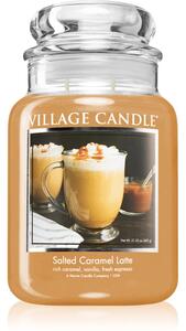 Village Candle Salted Caramel Latte vonná svíčka (Glass Lid) 602 g
