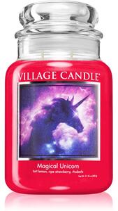 Village Candle Magical Unicorn vonná svíčka (Glass Lid) 602 g