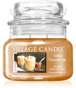 Village Candle Salted Caramel Latte vonná svíčka (Glass Lid) 262 g