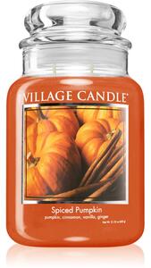 Village Candle Spiced Pumpkin vonná svíčka (Glass Lid) 602 g