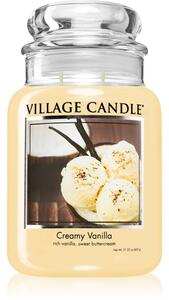 Village Candle Creamy Vanilla vonná svíčka (Glass Lid) 602 g
