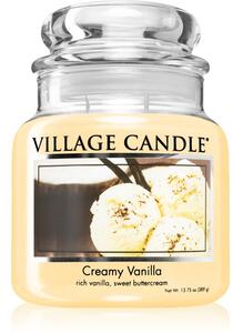 Village Candle Creamy Vanilla vonná svíčka (Glass Lid) 389 g