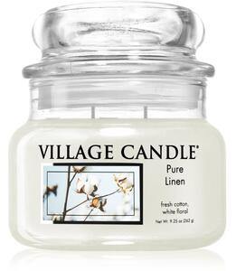 Village Candle Pure Linen vonná svíčka (Glass Lid) 262 g