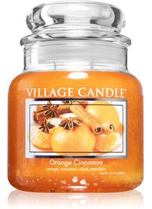 Village Candle Orange Cinnamon vonná svíčka (Glass Lid) 389 g