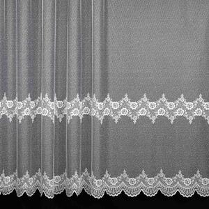 Brilltex Ventura žakárová 54269, květinový vzor, s bordurou, bílá, výška 160cm (v metráži)