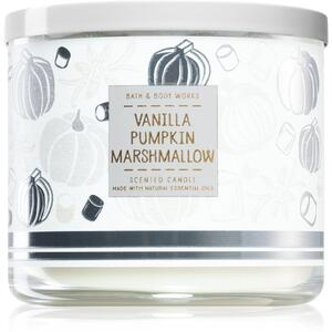 Bath & Body Works Vanilla Pumpkin Marshmallow vonná svíčka s esenciálními oleji 411 g