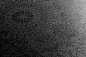 Obraz stylová Mandala v černobílém provedení
