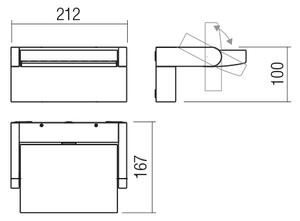 Redo Moderní venkovní nástěnné LED svítidlo FLIP s pohybovým senzorem, IP54, š.21,2cm Barva: Bílá