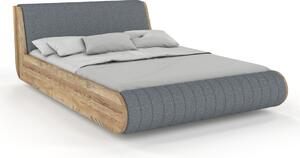 Dubová levitující postel Harald cm - masiv 4 cm Moření Visby - dub: Přírodní lak Dub přírodní 140x200