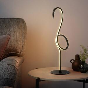 Stolní lampa LED Flamingo, černá, kov, výška 50 cm