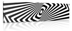 Obraz černobílá iluze - 150x50 cm