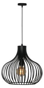 Závěsná lampa Aglio, Ø 38 cm, černá, kov