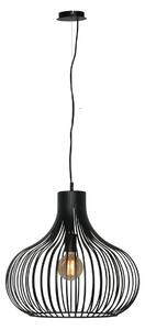 Závěsné svítidlo Aglio, Ø 48 cm, černá barva, kov