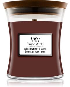 Woodwick Smoked Walnut & Maple vonná svíčka s dřevěným knotem 275 g