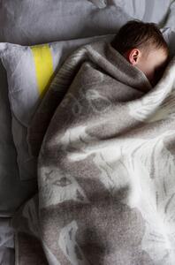 Vlněná deka Kissanpäivät 130x180, béžovo-bílá