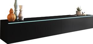 TV stolek MENDES D 180, 180x30x32, černý grafit + LED
