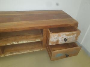 Barevný TV stolek z recyklovaného dřeva Heat