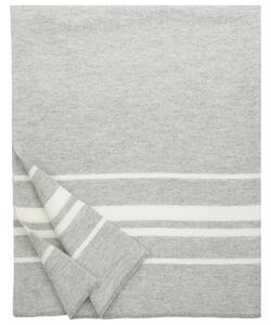 Vlněná deka Camp 150x200, světle šedo-bílá