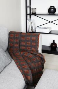 Vlněná deka Töölö 140x180, černo-oranžová
