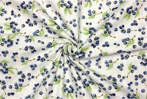 Bavlněné plátno - Dekorační vzor borůvka