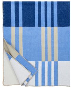 Vlněná deka Toffee 130x180, borůvkově modrá