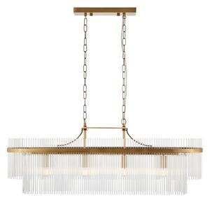 Endon 112573 - Lustr na řetězu MARIETTA 4xE14/6W/230V mosaz/čirá