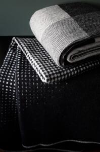 Vlněná deka Juhannus 100x150, černá / Finnsheep