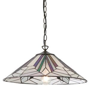Endon 63938 - Lustr na řetězu Tiffany ASTORIA 1xE27/60W/230V pr. 48 cm