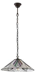Endon 63938 - Lustr na řetězu Tiffany ASTORIA 1xE27/60W/230V pr. 48 cm