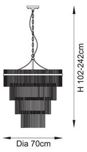 Endon 112576 - Lustr na řetězu MARIETTA 16xE14/6W/230V mosaz/čirá