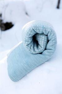 Vlněná deka Juhannus 100x150, přírodně barvená modrá / Finnsheep