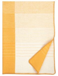 Vlněná deka Kaamos 150x200, přírodně barvená oranžová / Finnsheep