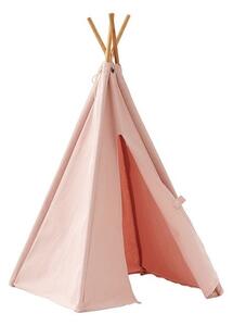 Dětský designový mini teepee růžový stan