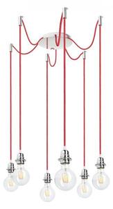 KOMBIX 6 závěsná sada CHZ+ČEK+CHO 230V E27 6x28W - RED - DESIGN RENDL