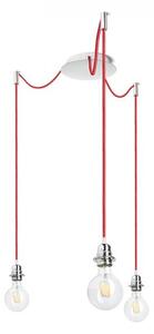 KOMBIX 3 závěsná sada CHZ+ČEK+CHO 230V E27 3x28W - RED - DESIGN RENDL