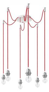 KOMBIX 6 závěsná sada CHZ+ČEK+CHO 230V E27 6x28W - RED - DESIGN RENDL