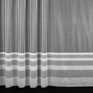 Berk BT žakárová záclona LINEA 2504, proužkovaná, s olůvkem, bílá, výška 120cm (v metráži)