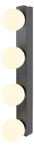 BIG WHITE SLV SUN Mirror nástěnné svítidlo pro povrchovou montáž, čtyřnásobné, 2700/3000/4000 K, tlačítko TOUCH, 18 W, IP44, černá 1010193