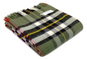 Vlněná deka Tartan Olive Dress Thompson 183 x 150 cm Tweedmill