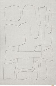 Světle šedý vlněný koberec 200x300 cm Morphic – Agnella