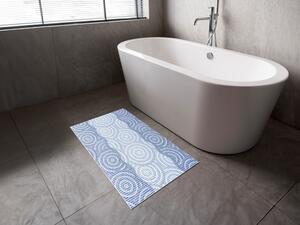 Koupelnová pěnová rohož / předložka PRO-022 Modré kruhy v moři - metráž šířka 65 cm