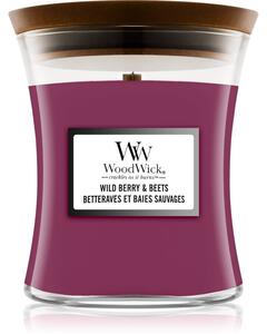 Woodwick Wild Berry & Beets vonná svíčka s dřevěným knotem 275 g