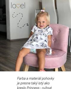 Dětská designová pohovka Princess - růžová