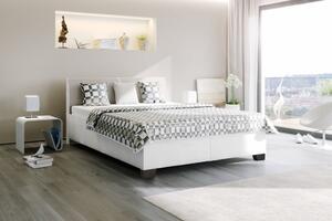 Blanář Quarto čalouněná postel vč. roštů a matrací 180 x 200 cm, bílá
