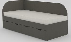 Dřevona Dětská postel REA GARY 90x200 s úložným prostorem, levá, NAVARRA