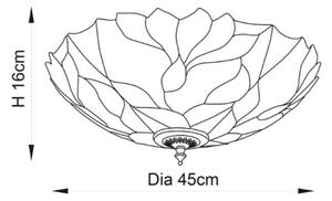 Endon 63960 - Stropní svítidlo Tiffany BOTANICA 2xE27/60W/230V pr. 45 cm