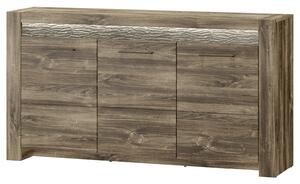 Szynaka Komoda Belveder 45 158 cm s LED osvětlením dub Stirling