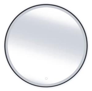 Zrcadlo s osvětlením DIVISSI L, 60x60, černá