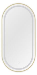 Zrcadlo s osvětlením MICEDI L, 50x100, zlatá